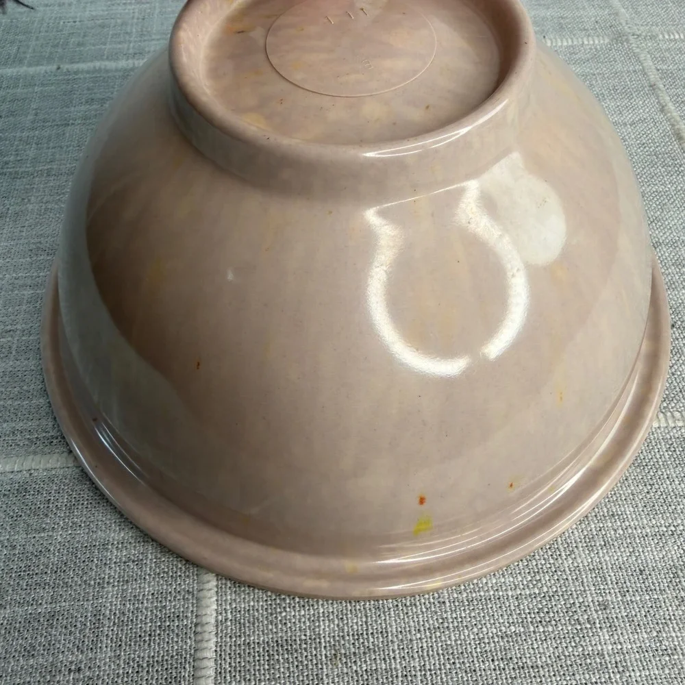 Texas Ware? Pink Confetti Melamine Bowl Mixing Bowl 8